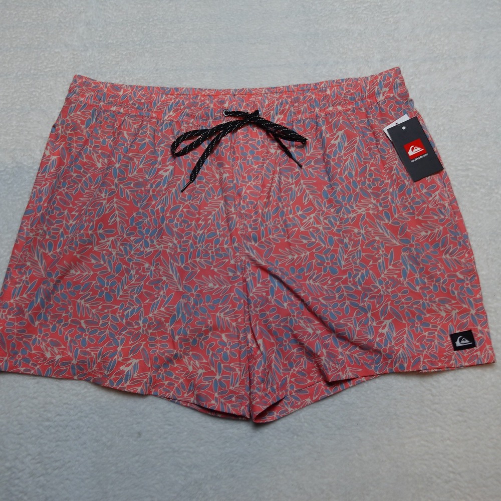 Quiksilver Swim Trunks Mens XXL Coral Floral Board Shorts QSM15VL051